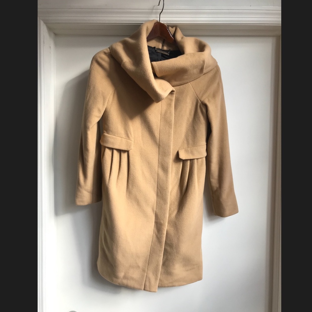 DVF Loren Shawl Collar Coat, Camel